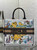 Dior M1286 Souvenir Large Dior Book Tote Natural Raffia and Multicolor Embroidered M1138