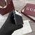 Gucci 847207 GG Emblem card case Rosso Ancora Black GG leather
