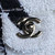 Chanel AS4561 Evening Bag Sequins & Silver-Tone Metal White & Black