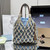 Prada Noué medium cotton macramé bag 1BC111 Blue