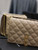 YSL 629246 Saint Laurent Becky Chain Shoulder Bag 25cm Leather Apricot