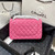 Chanel CF A01113 Classic Flap Bag in Lambskin Pink