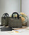 Dior M2821 Medium Dior Toujours Bag Black Tweed Embroidered diamond