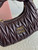 MiuMiu 5BC125 Small Matelassé nappa leather handbag Dark Brown