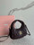 MiuMiu 5BC125 Small Matelassé nappa leather handbag Dark Brown