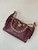 Chanel AS5631 Mini Hobo Calfskin & Gold-Tone Metal Wine Red