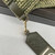 Loewe Slit pochette bag in raffia and calfskin 32824W10 Green