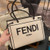 FENDI 8BH378 Medium ROMA Tote Undyed canvas Tote bag
