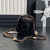 Chanel AP4301 Clutch Embossed Rhinestone with Chain Vanity Box bag Black