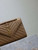 YSL 600185 Envelope Meduim In Quilted Grain De Poudre Embossed Leather Caramel