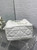 Dior Medium D-Motion Bag M2852 White Macrocannage Lambskin