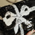 Chanel 20CM Mini Flap Bag 24B Black& White Sequin Bow 99932 Silver