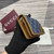 Gucci GG Emblem small wallet 820692 Navy Blue & Brown