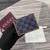 Gucci GG Emblem small wallet 820692 Navy Blue & Brown
