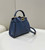 Fendi 8BN244 Peekaboo Mini Blue Selleria bag with 220 hand-sewn topstitches 8615