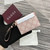 Gucci GG Emblem card case with strap 819121 Pink