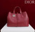 Dior M2820 Large Dior Toujours Bag Burgundy Flat Macrocannage Calfskin