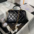 Chanel AS4959  Flap bag With top handle Shiny Lambskin & Gold-Tone Metal Black