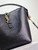 YSL 749036 LE 37 small in alligator Black snake print