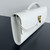 Bottega Veneta BV 741511 Long Clutch Andiamo With Handle Emerald Crocodile-grain Lambskin leather White