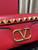 Valentino XW2B0K26 Stud Sign Nappa Shoulder Bag Red