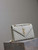 YSL 600185 Envelope Meduim In Quilted Grain De Poudre Embossed Leather White