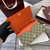 Gucci GG Emblem wallet with leather strap 820688 Biege &Orange