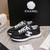 Chanel G46076 Women 24B Trainers Grained Calfskin Black & White C91291