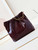 Chanel 22 AS3260 Small Handbag Shiny Calfskin Dark Red Gold
