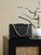 Chanel A01112 Felt hat-shaped badge pearl chain Flap Classic 11.12 Handbag Black