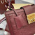 Gucci 838992 Padlock medium top handle bag  Red GG leather