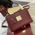Gucci 838992 Padlock medium top handle bag  Red GG leather