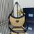 Prada 1BC202 Wicker and leather Prada Arqué bag Natural Black