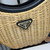 Prada 1BC202 Wicker and leather Prada Arqué bag Natural Black