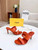 Fendi 8R8287 Baguette Slides Leather Orange