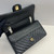 Chanel A01112 Flap Classic 11.12 Handbag Lambskin Black V grid