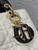 Dior M0531OUQA_M030 Small Lady Dior Bag with thin shoulder Strap Latte Cannage Lambskin Black Handle Gold