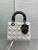 Dior M0531OUQA_M030 Small Lady Dior Bag with thin shoulder Strap Latte Cannage Lambskin Black Handle Gold