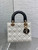 Dior M0531OUQA_M030 Small Lady Dior Bag with thin shoulder Strap Latte Cannage Lambskin Black Handle Gold