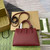 Gucci 795349 Small Tote Bag With Hook Closure Wine red