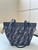Fendi 8BS083 Fendi Origami Mini Transformable dark blue FF chenille mini-bag 8626BGs