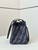 Fendi 8BS083 Fendi Origami Mini Transformable dark blue FF chenille mini-bag 8626BGs