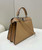 Fendi 8BN327 Peekaboo ISeeU Small Tan Selleria bag with 556 hand-sewn topstitches 80133Am