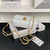 Chanel 25P AS5352  Mini Flap Bag Shiny Lambskin  Imitation Pearls & Gold-Tone Metal White