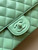 Chanel AS5244 Flap Bag with Top Handle Lambskin & Lacquered Metal Light Green