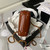 Chanel AS4109 Mini Flap bag With top handle Shiny Lambskin & Gold-Tone Metal Brown