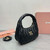 MiuMiu 5BC153 Wander matelassé nappa leather hobo bag Black