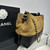 Chanel AS5634 Small Shopping Bag Suede Calfskin Shiny Lambskin Beige & Black