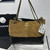 Chanel AS5634 Small Shopping Bag Suede Calfskin Shiny Lambskin Beige & Black