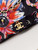 Chanel AS4842 Flap Printed Fabric & Gold Metal Black & Multicolour